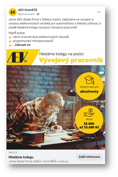 Ukázka náborové kampaně