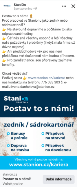 náhled náborové kampaně